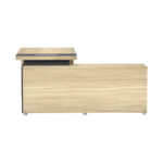 Lotus professional desk left corner in natural-anthracite shade 160x160x75cm - Image 5