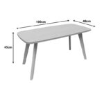 Komela mdf coffee table in natural shade 100x48x45cm - Слика 4