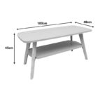 Komela I mdf coffee table in natural shade 100x48x45cm - Слика 4