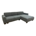 Reversible corner sofa Erros fabric in gray shade 287x161x71cm
