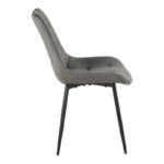 Berne chair velvet in anthracite shade 53x62x84cm - Слика 3