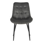 Berne chair velvet in anthracite shade 53x62x84cm - Слика 4