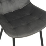 Berne chair velvet in anthracite shade 53x62x84cm - Слика 6