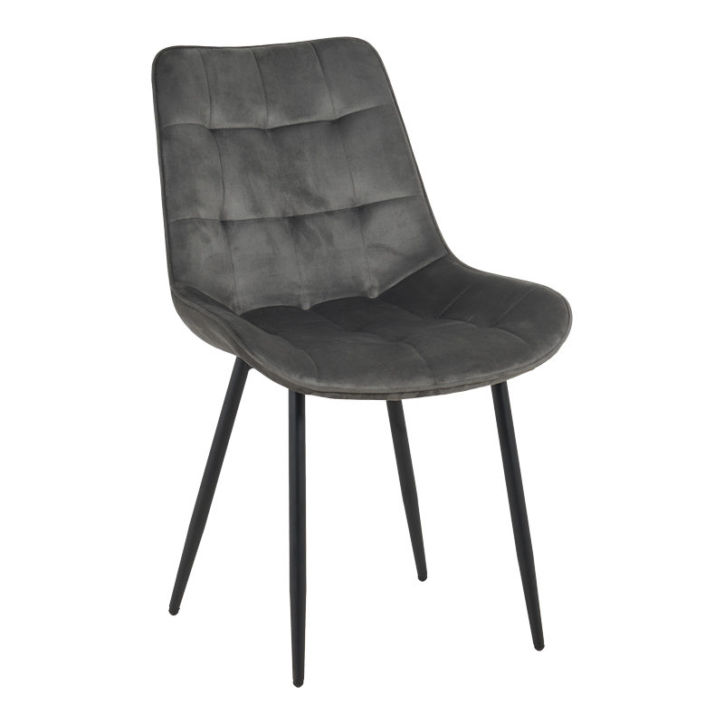 128-000046 Berne chair velvet in anthracite shade 53x62x84cm - Image 1