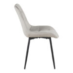 Berne chair velvet in grey shade 53x62x84cm - Слика 3