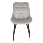 Berne chair velvet in grey shade 53x62x84cm - Слика 4