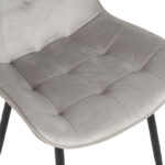 Berne chair velvet in grey shade 53x62x84cm - Слика 6