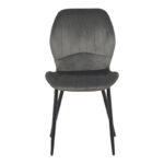 Jelour velvet chair in anthracite shade 46.5x60x84cm - Слика 4