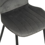 Jelour velvet chair in anthracite shade 46.5x60x84cm - Слика 6