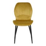 Jelour velvet chair in yellow shade 46.5x60x84cm - Слика 4