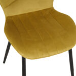 Jelour velvet chair in yellow shade 46.5x60x84cm - Слика 6
