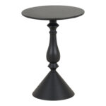 Lalou metal side table in black shade D40x55cm - Image 2