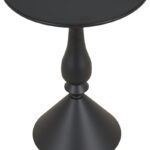 Lalou metal side table in black shade D40x55cm - Image 4