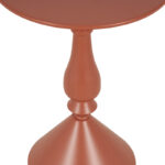 Lalou metal side table in terracottta shade D40x55cm - Image 4