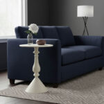 Lalou metal side table in cream shade D40x55cm