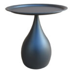 Samino metal side table in black shade D39x42cm - Image 2