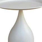 Samino metal side table in cream shade D39x42cm - Image 3