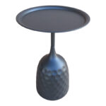 Side table Waini metal in black shade D39x60cm - Image 2