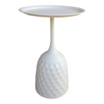 Side table Waini metal in cream shade D39x60cm - Image 2