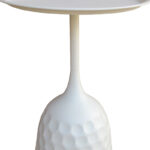 Side table Waini metal in cream shade D39x60cm - Image 3