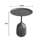 Side table Waini metal in cream shade D39x60cm - Image 4