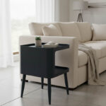 Cubino metal side table in black shade 35x35x50cm