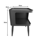 Cubino metal side table in black shade 35x35x50cm - Image 4