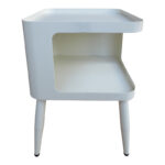 Cubino metal side table in cream shade 35x35x50cm - Image 2