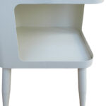 Cubino metal side table in cream shade 35x35x50cm - Image 3