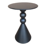 Side table Bilane metal in black shade D39x55cm - Слика 2