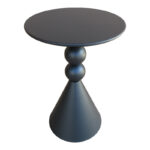 Side table Bilane metal in black shade D39x55cm - Слика 3