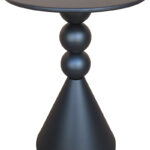 Side table Bilane metal in black shade D39x55cm - Слика 4