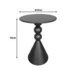 Side table Bilane metal in black shade D39x55cm - Слика 5