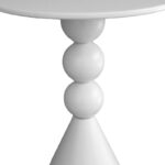 Side table Bilane metal in cream  shade D39x55cm - Слика 3