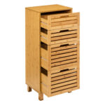 Sicla bamboo chest of drawers, natural shade 40x30x97.5cm - Слика 2