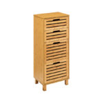 Sicla bamboo chest of drawers, natural shade 40x30x97.5cm