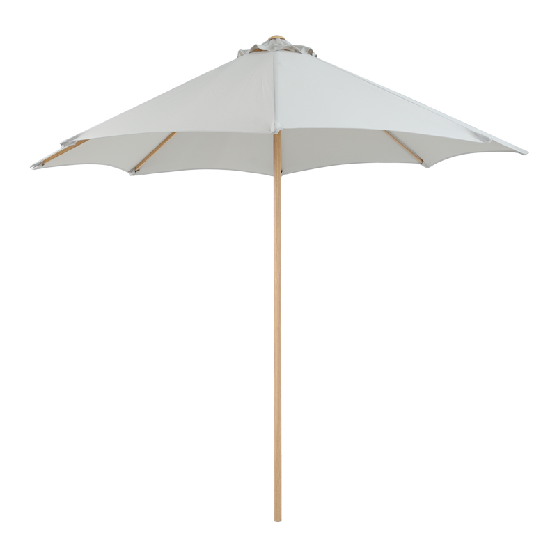 218-000036 Professional umbrella Mawoo metal - aluminum one-piece pole in wood-cream shade D250x235cm - Image 1