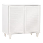 Shoe cabinet Ronan in white color 70.5x35x.66cm