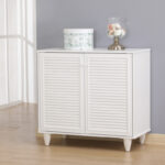 Shoe cabinet Ronan in white color 70.5x35x.66cm - Image 3