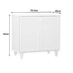 Shoe cabinet Ronan in white color 70.5x35x.66cm - Image 4