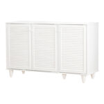 Shoe cabinet Ronan in white color 105x35x.66cm