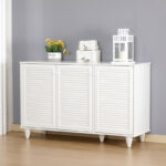 Shoe cabinet Ronan in white color 105x35x.66cm - Image 3