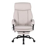 Sedici director's office chair with massage mechanism - pu beige 72x63x115-123cm - Image 4