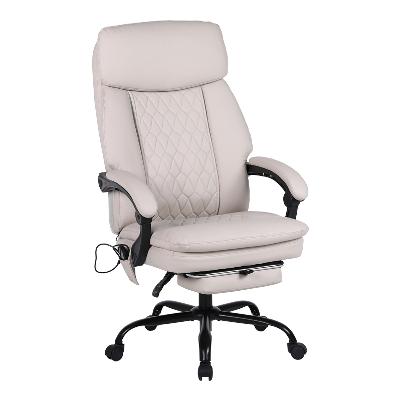 256-000016 Sedici director's office chair with massage mechanism - pu beige 72x63x115-123cm - Image 1