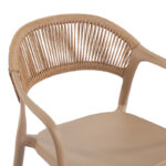 Ankara stackable armchair pp in mocha color and natural color pe rattan 54x55.5x77cm - Image 6