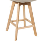 Gaston bar stool pp-pu in cappuccino shade and wooden leg 49x56x112cm - Слика 5