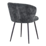 Karg chair grey fabric-leg black metal 57x62x80cm - Слика 2