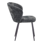 Karg chair grey fabric-leg black metal 57x62x80cm - Слика 3