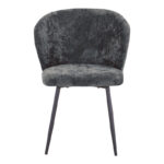 Karg chair grey fabric-leg black metal 57x62x80cm - Слика 4