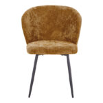 Karg chair camel fabric-leg black metal 57x62x80cm - Image 4